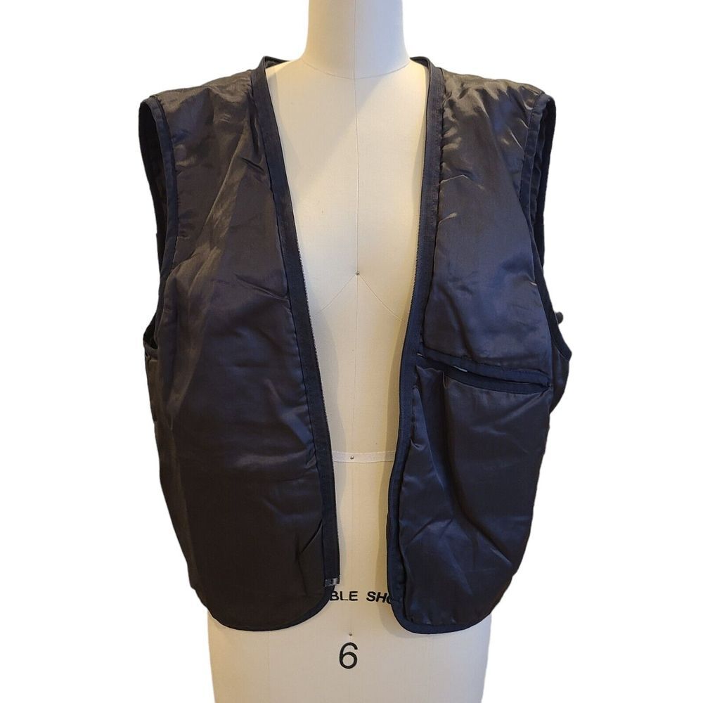 Gibson & Barnes A-2 Leather Flight Aviator Bomber Jacket 42 Removable Vest Liner - Picture 6 of 15